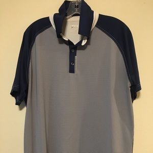 Bobby Jones Rule 18 Blue White Checkered Golf Polo Men’s Large